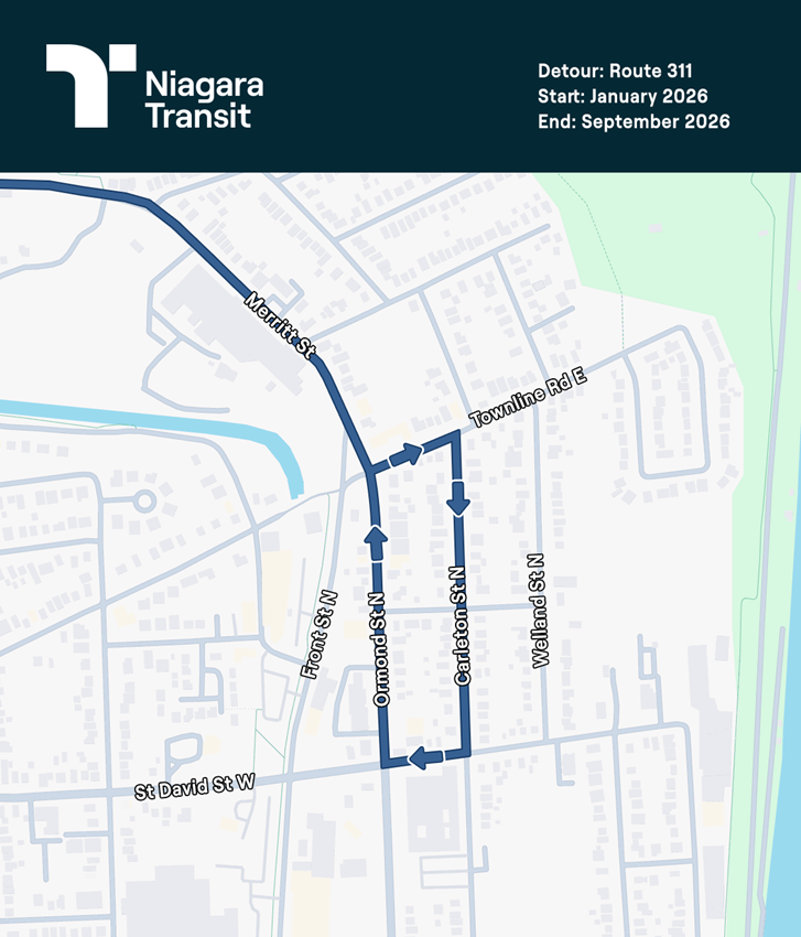Route 311 Detour Map